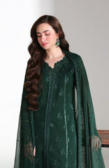 Ensembles By Azure Unstitched Chiffon Embroidered 3 Piece Suit - AZRENSM8- LEENA - Festive Collection