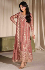 Luxe By Azure Unstitched Chiffon Embroidered 3 Piece Suit  - AZLUXL- 173- Lily Wood  - Summer Collection