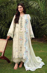 Eid Edit By Sardinia Unstitched Lawn Embroidered 3 Piece Suit -SRDEDL-07- Monsoon Sage- Summer Collection