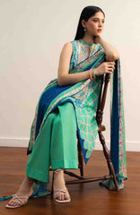 Coco Prints Drop-Two By Zara Shahjahan Unstitched Lawn Printed 3 Piece Suit - CCZSDIILP-5A- Nami- Summer Collection