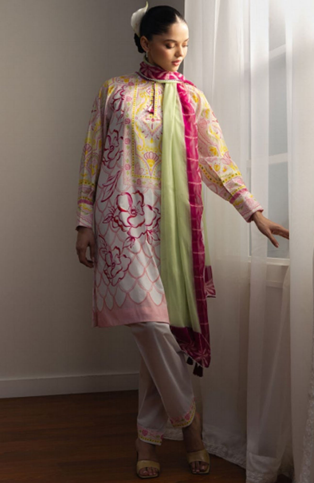 Coco Prints Drop-Two By Zara Shahjahan Unstitched Lawn Printed 3 Piece Suit - CCZSDIILP-5B- Nami- Summer Collection