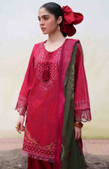 Laanem by Saira Rizwan Unstitched Lawn Embroidered 3 Piece Suit  - SRLMPRT-1A- Nayra-A  Summer Collection