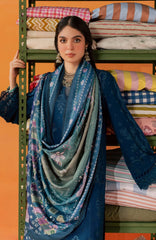 Nureh Bazar Unstitched Embroidered  Leather Peach With Woolen Shawal 3 Piece - NRBZLPW-291- Winter Collection
