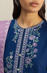 Coco  By Zara Shahjahan Unstitched Khaddar Embroidered 3 Piece Suit - CCZSKRDW-4A- NEELAM- Winter Collection