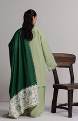 Coco  By Zara Shahjahan Unstitched Khaddar Embroidered 3 Piece Suit - CCZSKRDW-4B- NEELAM- Winter Collection