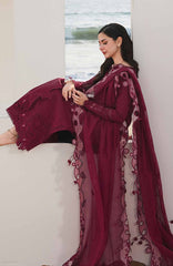 Sahil By Qalamkar Unstitched Lawn Embroidered 3 Piece Suit - QLMSL014 - Neelam - Summer Collection