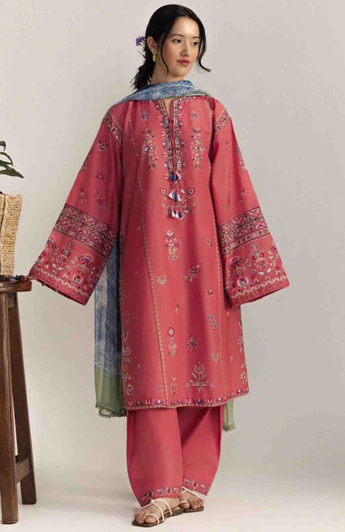 Coco Lawn Edit II by Zara Shahjahan Unstitched  Lawn Embroidered 3 Piece Suit -CCZSEDLII-5A - Noa- Summer Collection