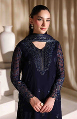 Luxe By Azure Unstitched Chiffon Embroidered 3 Piece Suit  - AZLUXL- 172- Nova Night  - Summer Collection