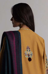 Coco  By Zara Shahjahan Unstitched Khaddar Embroidered 3 Piece Suit - CCZSKRDW-2A- OCHRE- Winter Collection