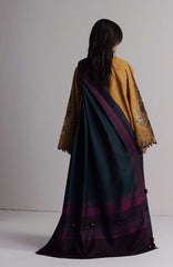 Coco  By Zara Shahjahan Unstitched Khaddar Embroidered 3 Piece Suit - CCZSKRDW-2A- OCHRE- Winter Collection