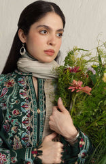 Coco  By Zara Shahjahan Unstitched Khaddar Embroidered 3 Piece Suit - CCZSKRDW-2B- OCHRE- Winter Collection