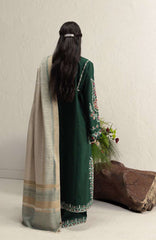 Coco  By Zara Shahjahan Unstitched Khaddar Embroidered 3 Piece Suit - CCZSKRDW-2B- OCHRE- Winter Collection