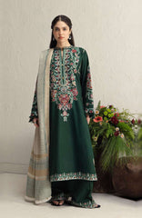 Coco  By Zara Shahjahan Unstitched Khaddar Embroidered 3 Piece Suit - CCZSKRDW-2B- OCHRE- Winter Collection