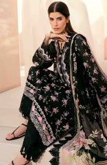 Mausummery Unstitched  Lawn Embroidered  Printed 3 Piece Suit Vol-1 MUSV1EPL-11 - Onyx - Summer Collection
