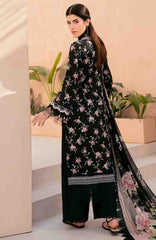 Mausummery Unstitched  Lawn Embroidered  Printed 3 Piece Suit Vol-1 MUSV1EPL-11 - Onyx - Summer Collection