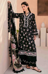 Mausummery Unstitched  Lawn Embroidered  Printed 3 Piece Suit Vol-1 MUSV1EPL-11 - Onyx - Summer Collection