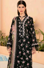 Mausummery Unstitched  Lawn Embroidered  Printed 3 Piece Suit Vol-1 MUSV1EPL-11 - Onyx - Summer Collection