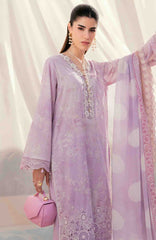 Mausummery Unstitched  Lawn Embroidered  Printed 3 Piece Suit Vol-1 MUSV1EPL-01 - Orchid - Summer Collection