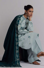 Coco  By Zara Shahjahan Unstitched Khaddar Embroidered 3 Piece Suit - CCZSKRDW-3B- RAKHSH- Winter Collection