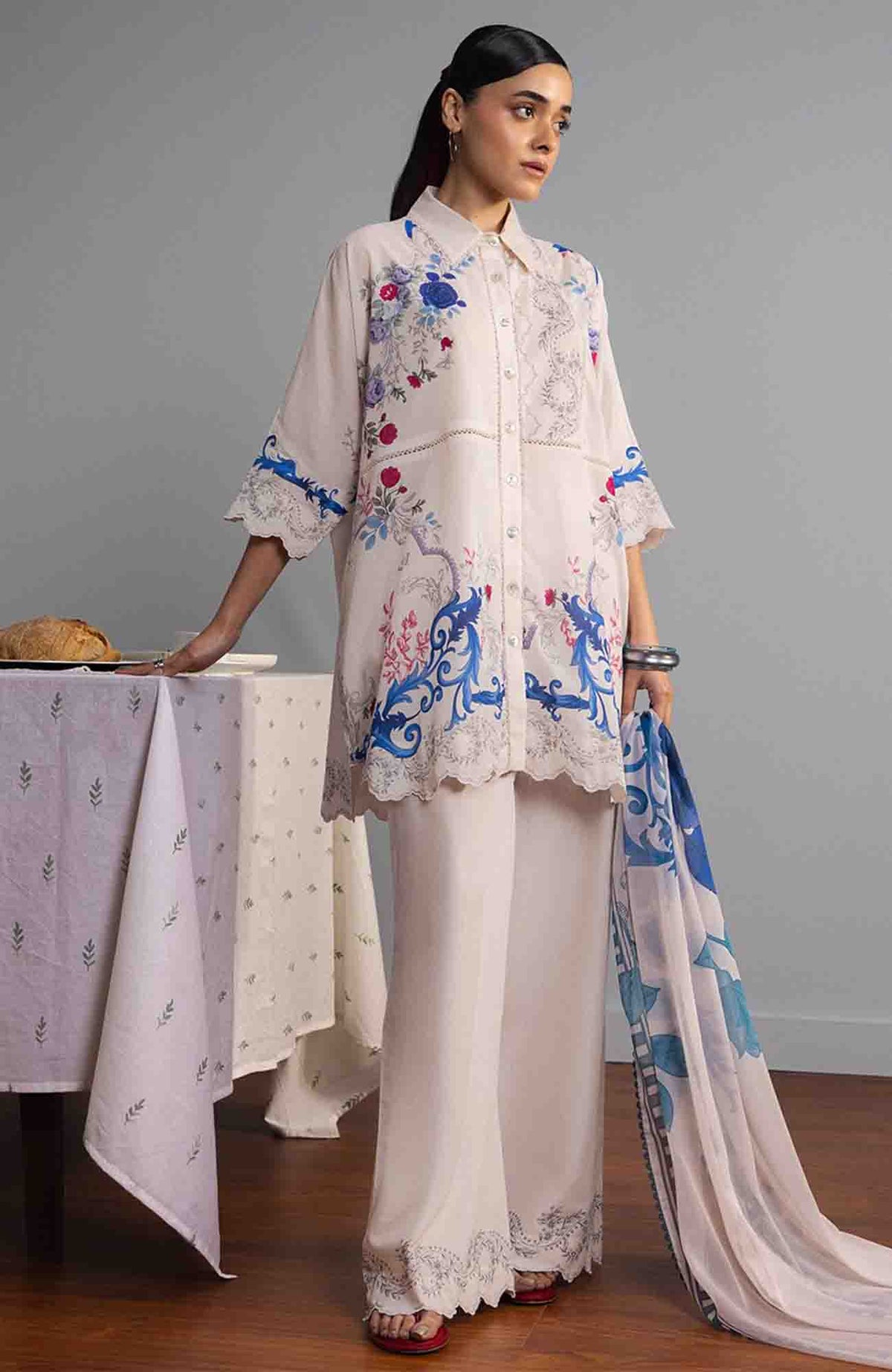 Coco Prints Drop-Two By Zara Shahjahan Unstitched Lawn Printed 3 Piece Suit - CCZSDIILP-9A- Rei- Summer Collection