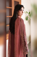 Mahenoor by Roheenaz Unstitched  Raw Silk Embroidered  3 Piece Suit - RHNMNRF01- Zarnish- Festive Collection