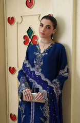 Mahenoor by Roheenaz Unstitched  Raw Silk Embroidered  3 Piece Suit - RHNMNRF05- HUSN ARA - Festive Collection