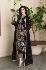 Mahenoor by Roheenaz Unstitched  Raw Silk Embroidered  3 Piece Suit - RHNMNRF04- Chandni- Festive Collection