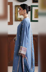 Mahenoor by Roheenaz Unstitched  Raw Silk Embroidered  3 Piece Suit - RHNMNRF08- SITARA BANO - Festive Collection