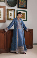 Mahenoor by Roheenaz Unstitched  Raw Silk Embroidered  3 Piece Suit - RHNMNRF08- SITARA BANO - Festive Collection