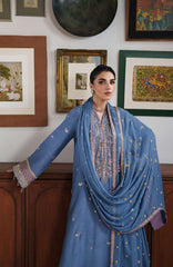 Mahenoor by Roheenaz Unstitched  Raw Silk Embroidered  3 Piece Suit - RHNMNRF08- SITARA BANO - Festive Collection