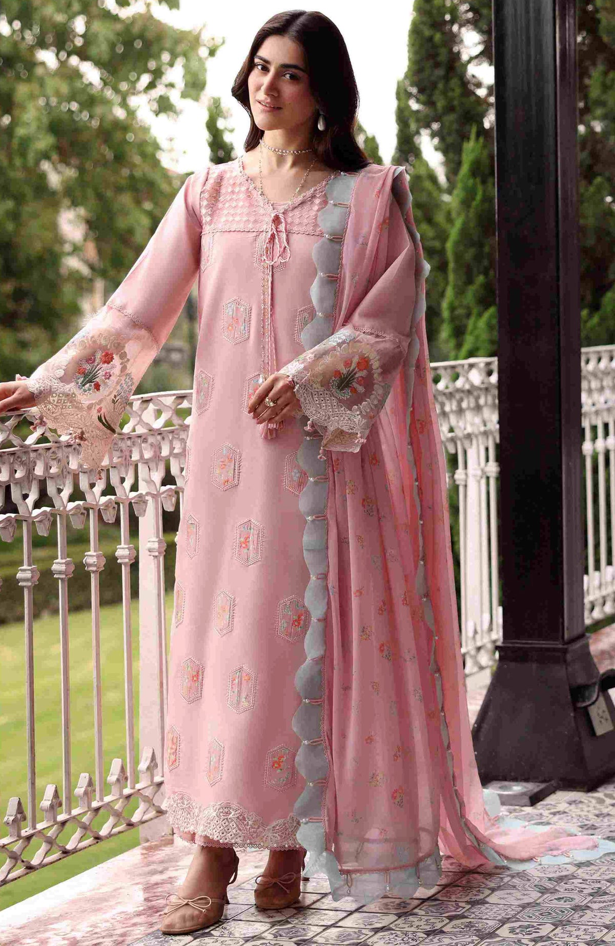 Eid Edit By Sardinia Unstitched Lawn Embroidered 3 Piece Suit -SRDEDL-03- Rose Ridge- Summer Collection