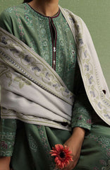 Coco  By Zara Shahjahan Unstitched Khaddar Embroidered 3 Piece Suit - CCZSKRDW-1B- SARD- Winter Collection
