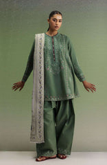 Coco  By Zara Shahjahan Unstitched Khaddar Embroidered 3 Piece Suit - CCZSKRDW-1B- SARD- Winter Collection