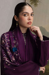 Coco  By Zara Shahjahan Unstitched Khaddar Embroidered 3 Piece Suit - CCZSKRDW-5A- SHAB- Winter Collection