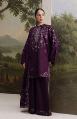 Coco  By Zara Shahjahan Unstitched Khaddar Embroidered 3 Piece Suit - CCZSKRDW-5A- SHAB- Winter Collection