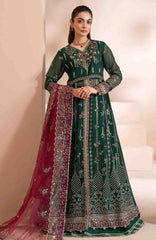 Zaeva By Xenia Unstitched Raw Silk Embroidered 3 Piece Suit- XNZVAF-04- LAZEH- Formal Collection