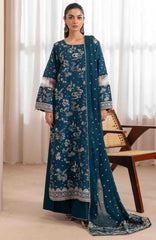 Zaeva By Xenia Unstitched Raw Silk Embroidered 3 Piece Suit- XNZVAF-02- SAZIL- Formal Collection