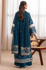 Zaeva By Xenia Unstitched Raw Silk Embroidered 3 Piece Suit- XNZVAF-02- SAZIL- Formal Collection