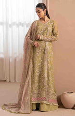 Zaeva By Xenia Unstitched Raw Silk Embroidered 3 Piece Suit- XNZVAF-03- NIVVI- Formal Collection
