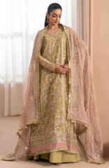 Zaeva By Xenia Unstitched Raw Silk Embroidered 3 Piece Suit- XNZVAF-03- NIVVI- Formal Collection