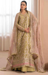 Zaeva By Xenia Unstitched Raw Silk Embroidered 3 Piece Suit- XNZVAF-03- NIVVI- Formal Collection