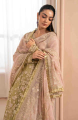 Zaeva By Xenia Unstitched Raw Silk Embroidered 3 Piece Suit- XNZVAF-03- NIVVI- Formal Collection