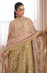 Zaeva By Xenia Unstitched Raw Silk Embroidered 3 Piece Suit- XNZVAF-03- NIVVI- Formal Collection