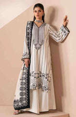 Zaeva By Xenia Unstitched Raw Silk Embroidered 3 Piece Suit- XNZVAF-05- OMAVI -Formal Collection