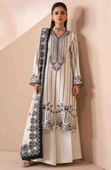 Zaeva By Xenia Unstitched Raw Silk Embroidered 3 Piece Suit- XNZVAF-05- OMAVI -Formal Collection