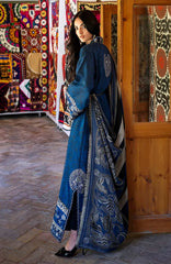 Broadway  Echoes of Registan By Mushq  Unstitched Embroidered Jacquard 3 Piece Suit -MSQBDWY- SAPPHIRE SULTANA- Winter Collection