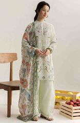 Coco Lawn Edit II by Zara Shahjahan Unstitched  Lawn Embroidered 3 Piece Suit -CCZSEDLII-4B - Sia- Summer Collection