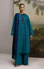 Coco  By Zara Shahjahan Unstitched Khaddar Embroidered 3 Piece Suit - CCZSKRDW-7A- TABASSUM- Winter Collection