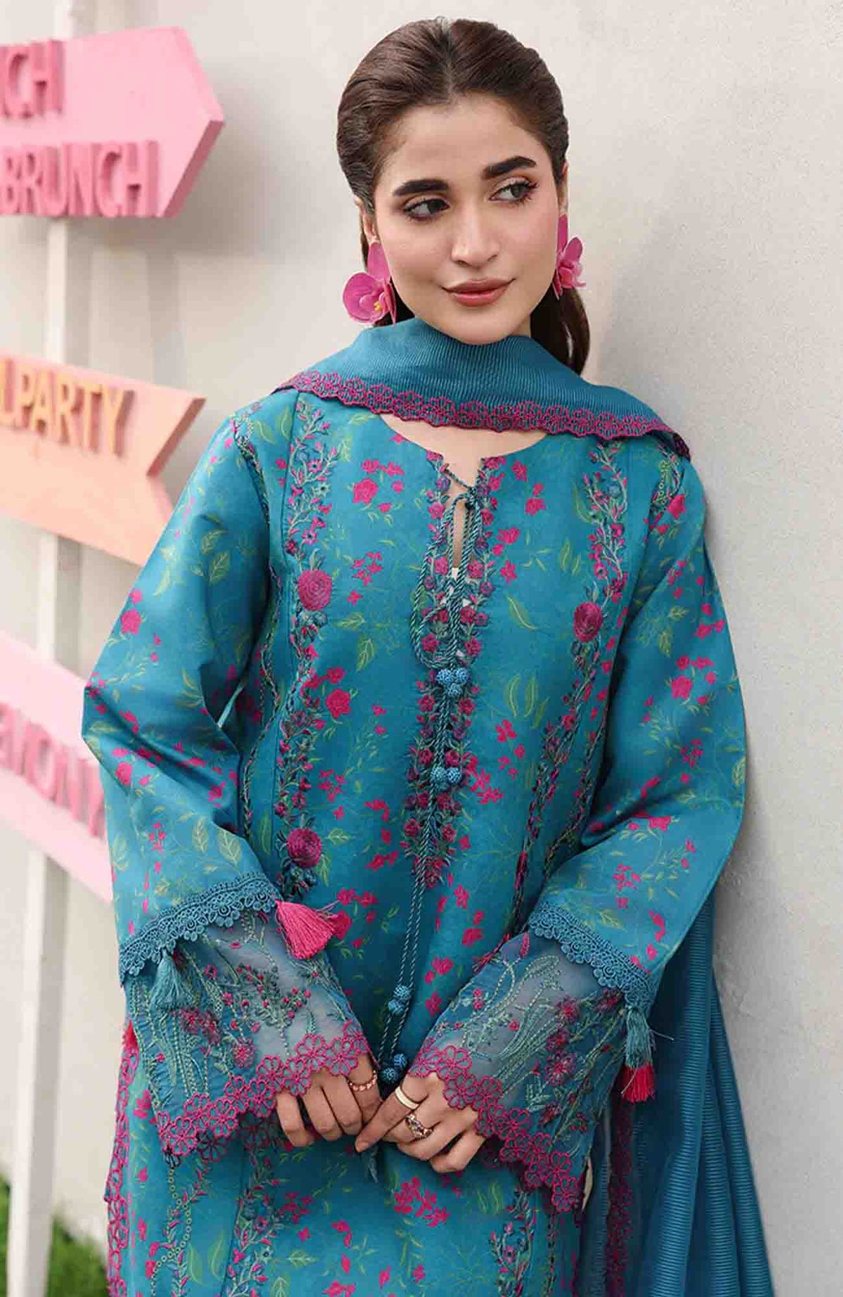 Florance By Rang Rasiya Unstitched Lawn Embroidered 3 Piece Suit  - RRFLRL- Tina - Summer Collection