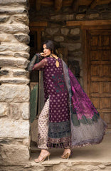Vasal Vol II  by Charizma Unstitched Embroidered Chiffon 4 Piece Suit- CHZVSL-12 - Festive Collection